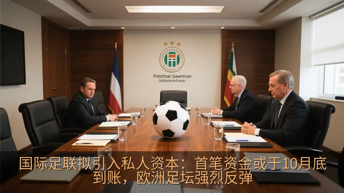 会议桌上的足球治理讨论场景